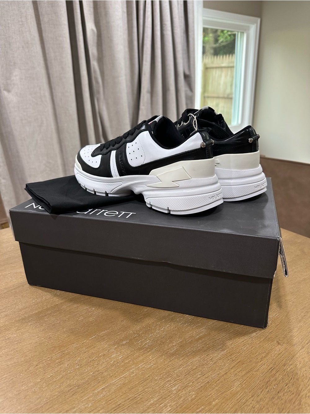 Neil Barrett Black and White Sneakers (Size 40)